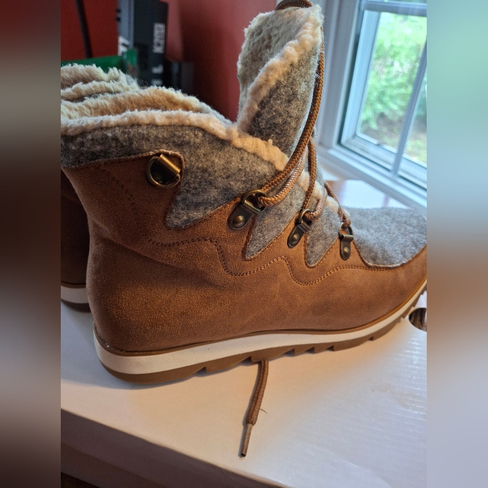 Sonoma Ankle Boots Women's 7 Cognac Orgpington OrthoLite ECO Pre-owned N Box - Picture 6 of 8